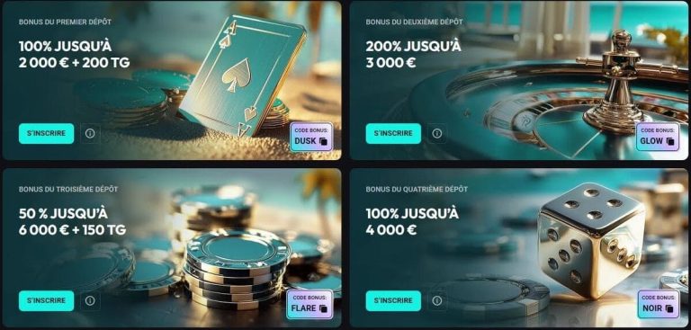 Bet Riviera Casino bonus bienvenue