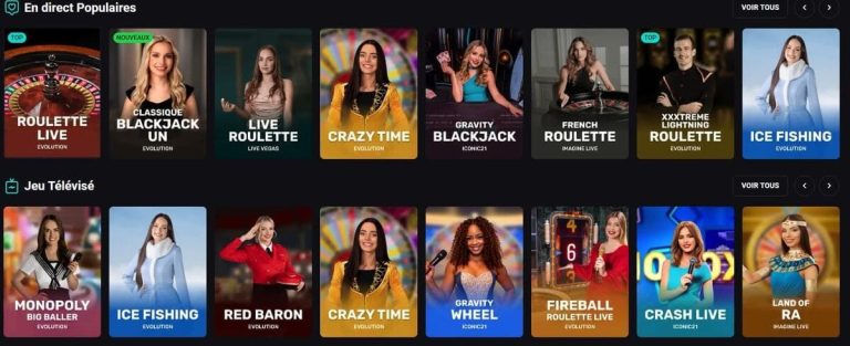 Bet Riviera Casino jeux live